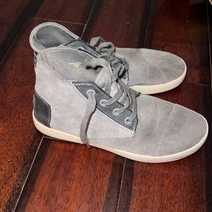 Grey Tom high top sneakers like new